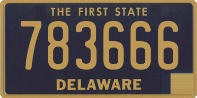 DE license plate 783666