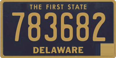 DE license plate 783682