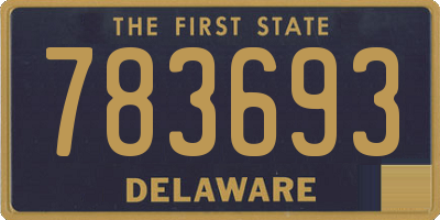 DE license plate 783693