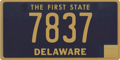 DE license plate 7837