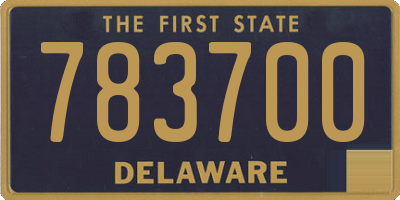 DE license plate 783700
