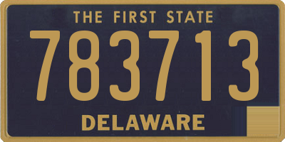 DE license plate 783713