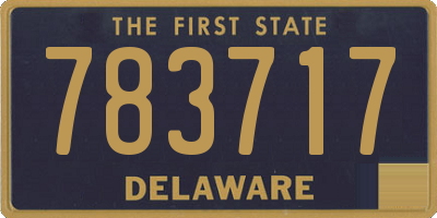 DE license plate 783717