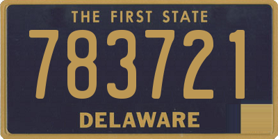 DE license plate 783721