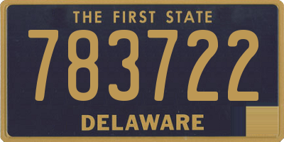 DE license plate 783722