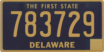 DE license plate 783729