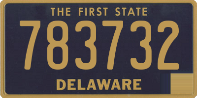 DE license plate 783732