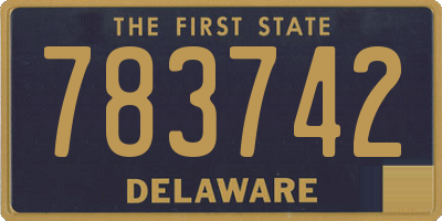 DE license plate 783742