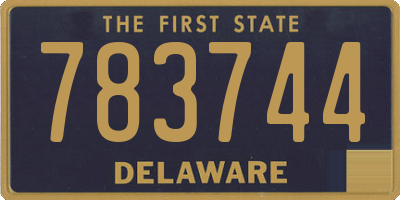 DE license plate 783744
