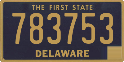 DE license plate 783753