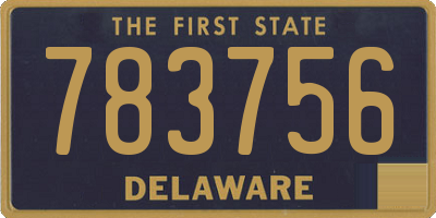 DE license plate 783756
