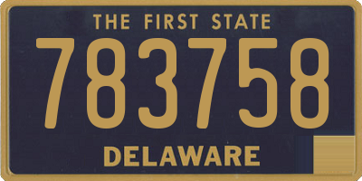 DE license plate 783758