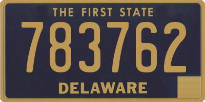 DE license plate 783762