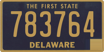 DE license plate 783764