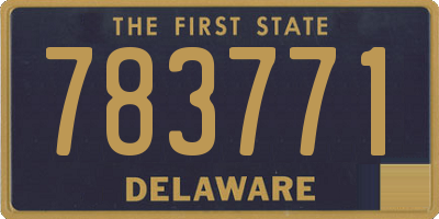 DE license plate 783771