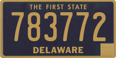DE license plate 783772
