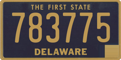 DE license plate 783775