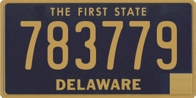 DE license plate 783779