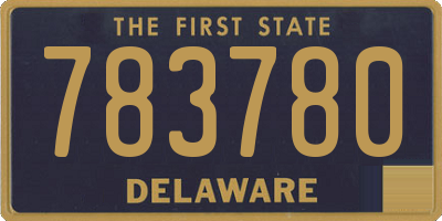 DE license plate 783780