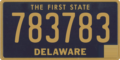 DE license plate 783783