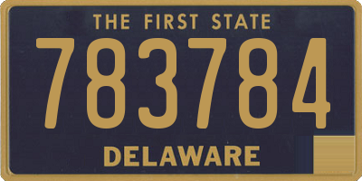 DE license plate 783784