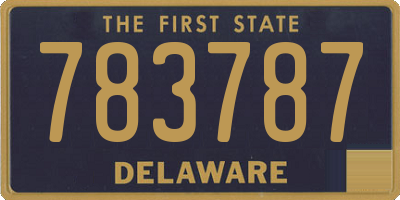 DE license plate 783787