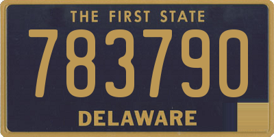 DE license plate 783790