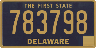 DE license plate 783798