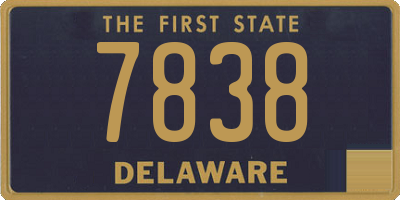 DE license plate 7838