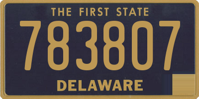 DE license plate 783807