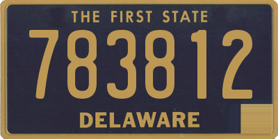 DE license plate 783812