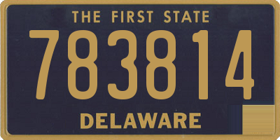 DE license plate 783814