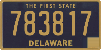 DE license plate 783817