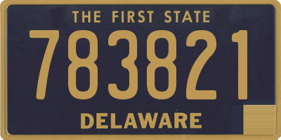 DE license plate 783821