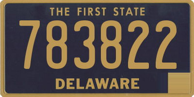 DE license plate 783822
