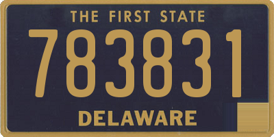 DE license plate 783831