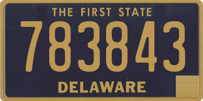 DE license plate 783843