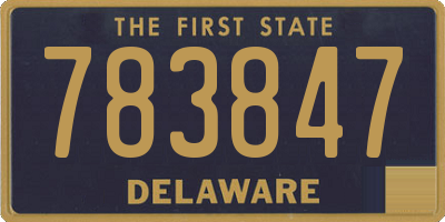 DE license plate 783847