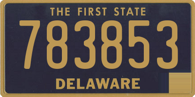 DE license plate 783853