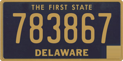 DE license plate 783867