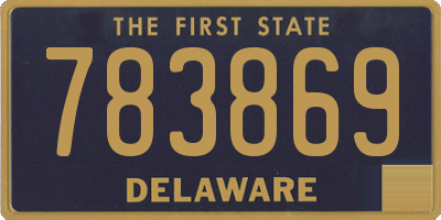 DE license plate 783869