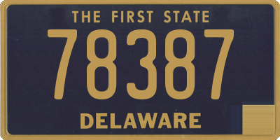 DE license plate 78387
