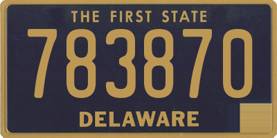 DE license plate 783870