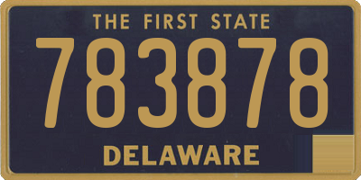 DE license plate 783878