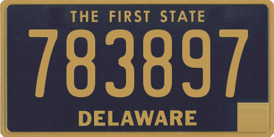 DE license plate 783897