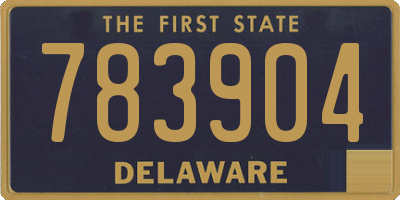 DE license plate 783904