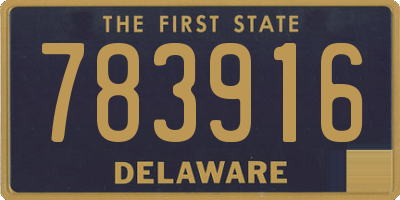 DE license plate 783916