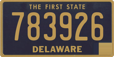 DE license plate 783926
