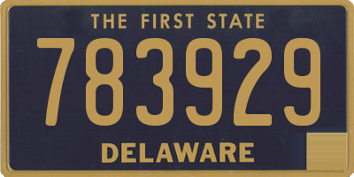 DE license plate 783929