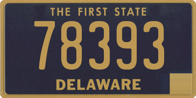 DE license plate 78393